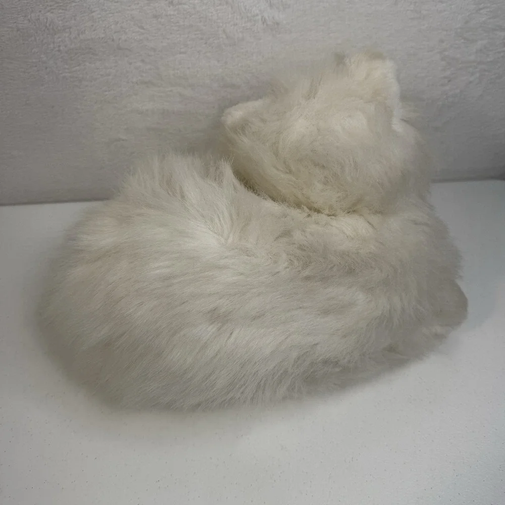 Vtg‎ Persian Green Eye Kitty Cat White Plush Fluffy Stuffed Russ Berrie Nikki